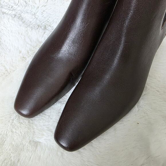 NEW Madewell The Dimes Chelsea Dark Brown Leather Ankle Booties Turkish Coffee 9 - Picture 8 of 12
